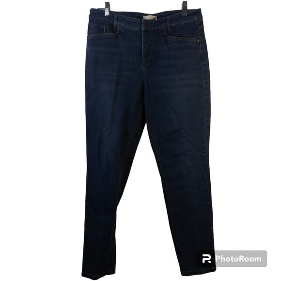 J. Jill Smooth Fit Slim Ankle Blue Jeans Size 12 - Picture 1 of 8